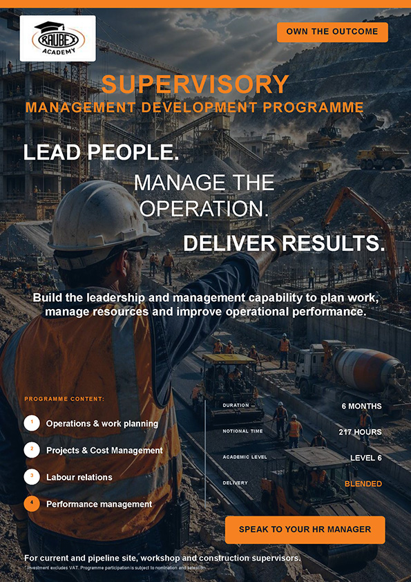 Raubex Academy Leadership Courses - Supervisory